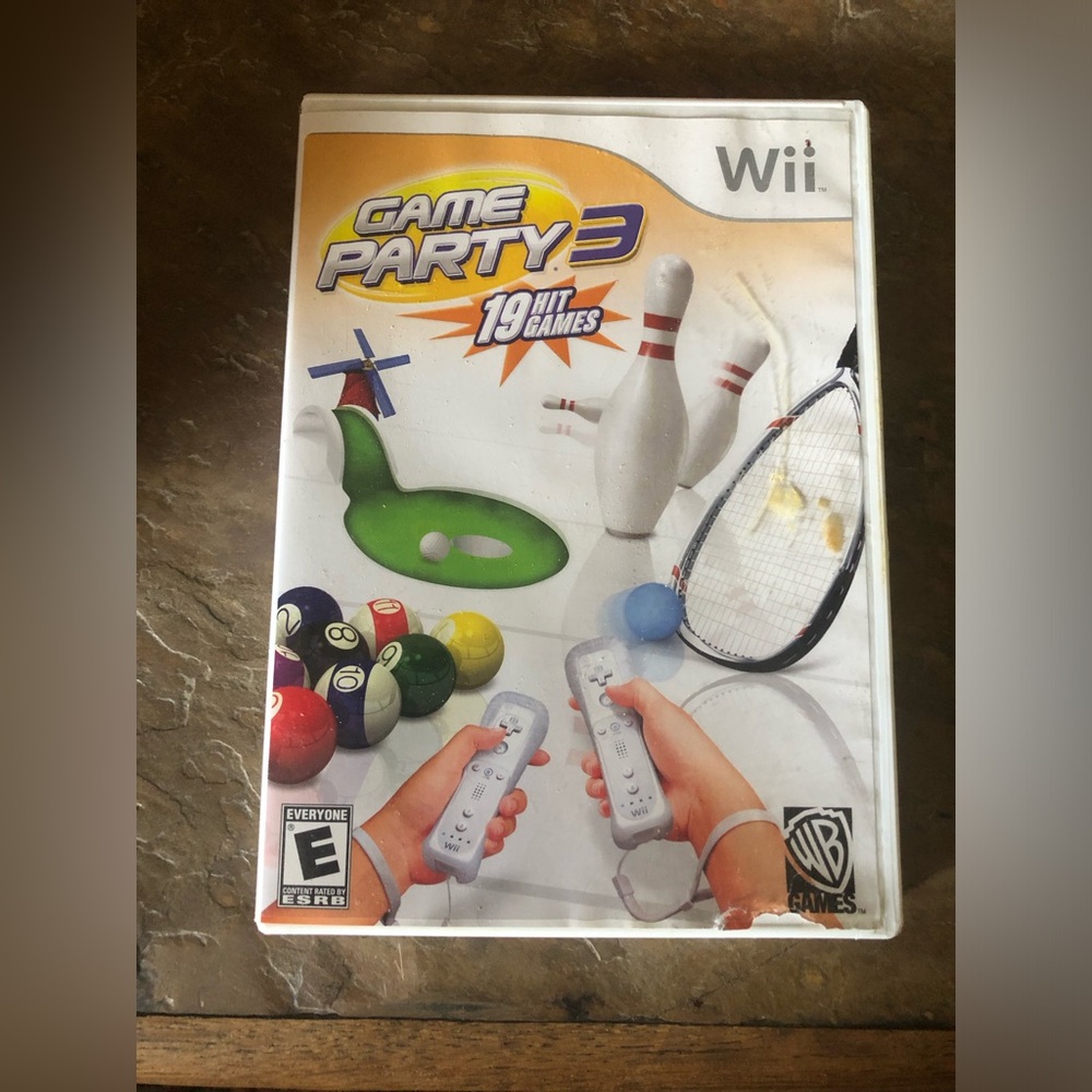 Game Party 3 (Wii) Video Game - White & Orange Cover